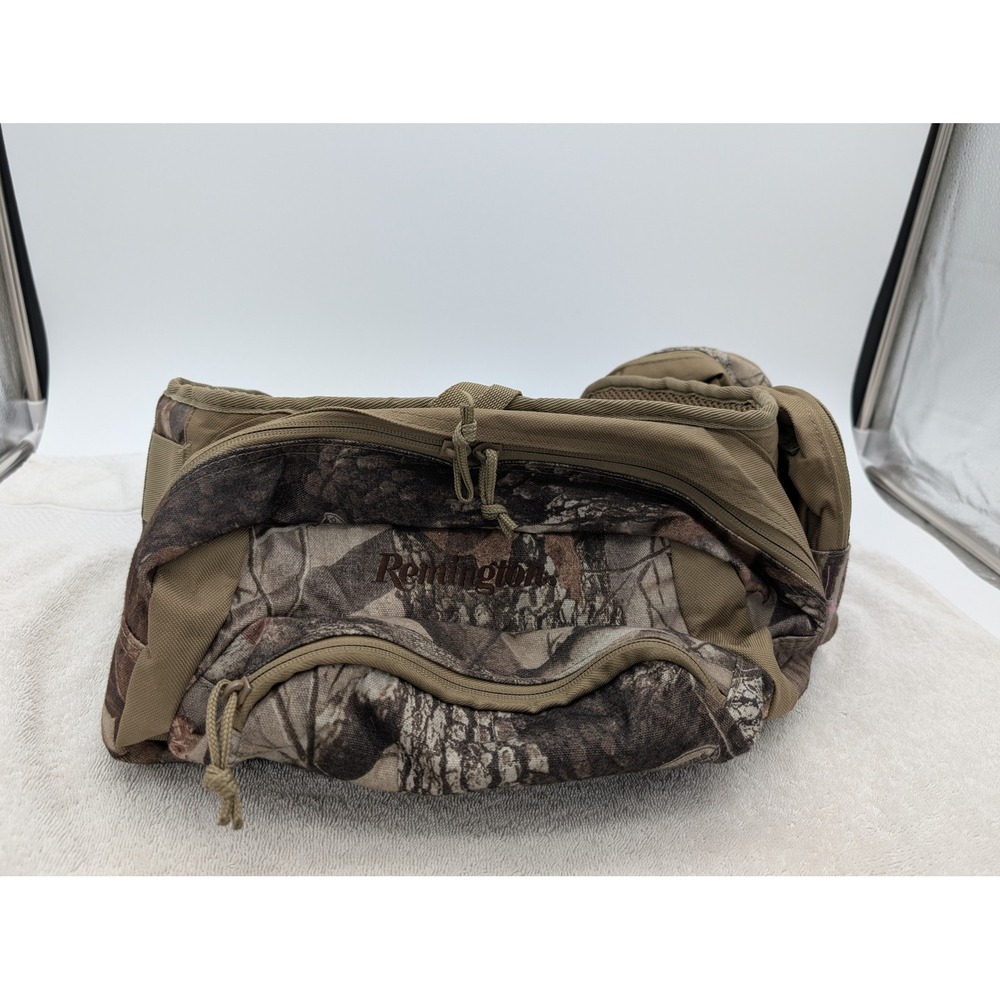 Remington Realtree Hardwoods Camo Hunting Waist Fanny Pack Padded Mesh Belt Bag